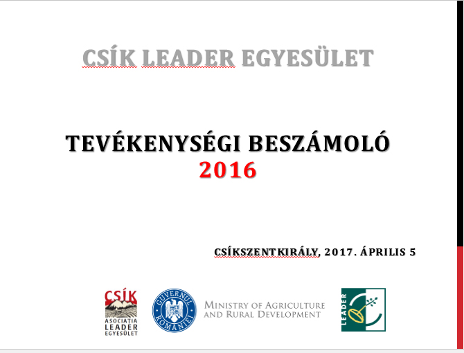 Tevékenységi beszámolók